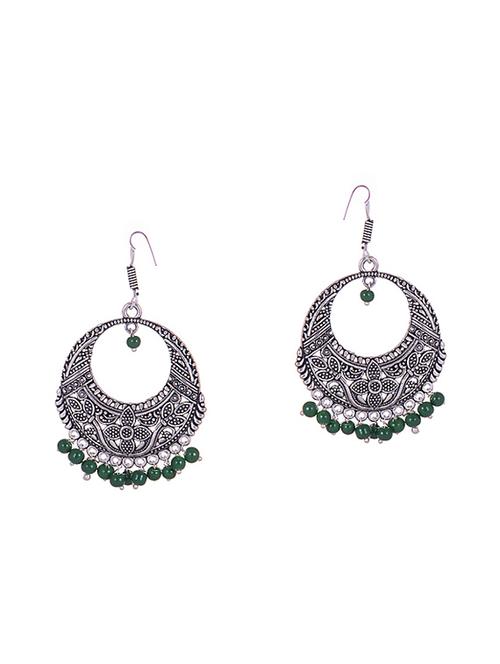 silver metal drop earrings - 14905034 - Very Small Image - 1