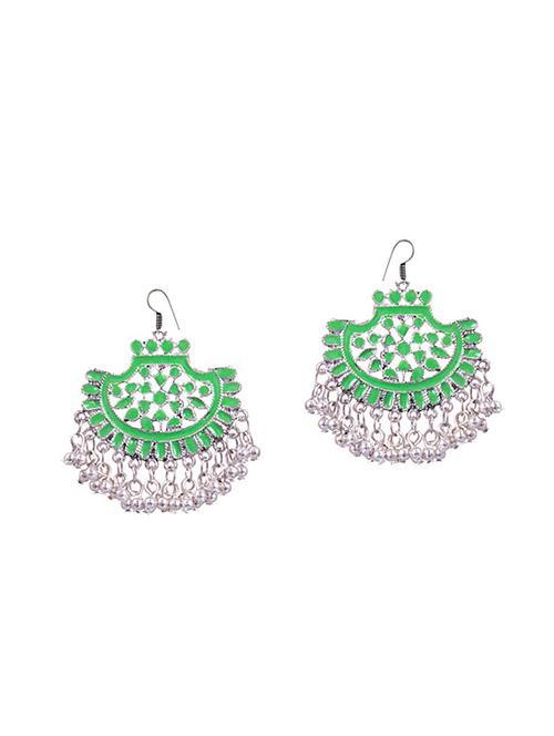 silver metal drop earrings - 14905040 - Very Small Image - 1