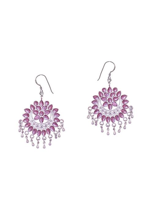 silver metal drop earrings - 14905068 - Standard Image - 1