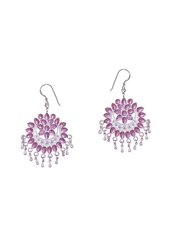 silver metal drop earrings - 14905068 - Zoom Image - 1