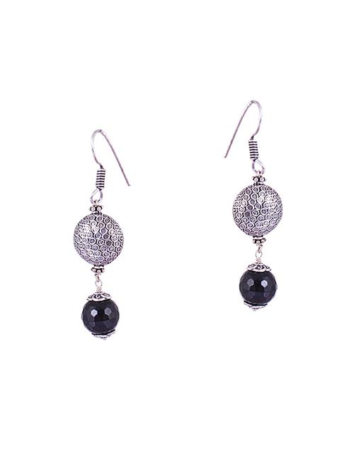silver metal drop earrings - 14905074 - Standard Image - 1