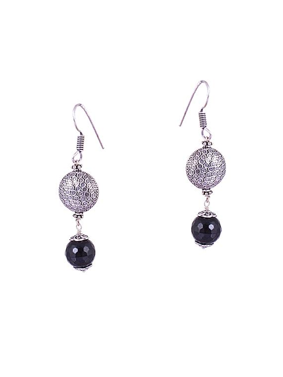 silver metal drop earrings - 14905074 - Zoom Image - 1