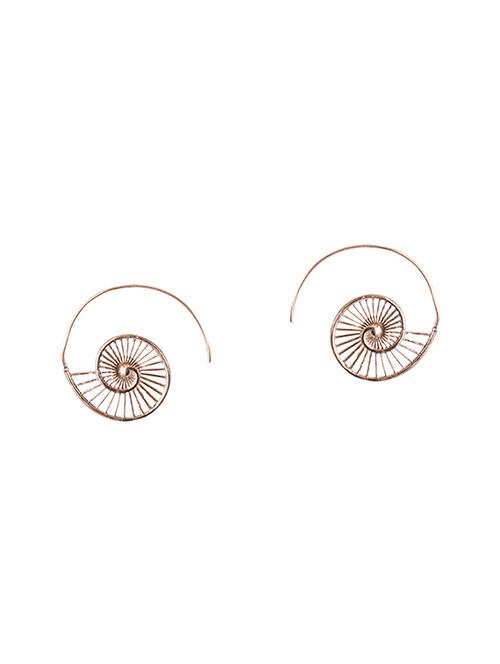 gold metal hoop earrings - 14905079 - Standard Image - 1