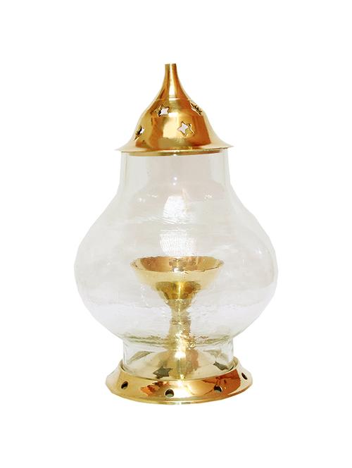 Decorate India small Brass Table Akhand diya 5.5 inch - 14905102 - Standard Image - 1