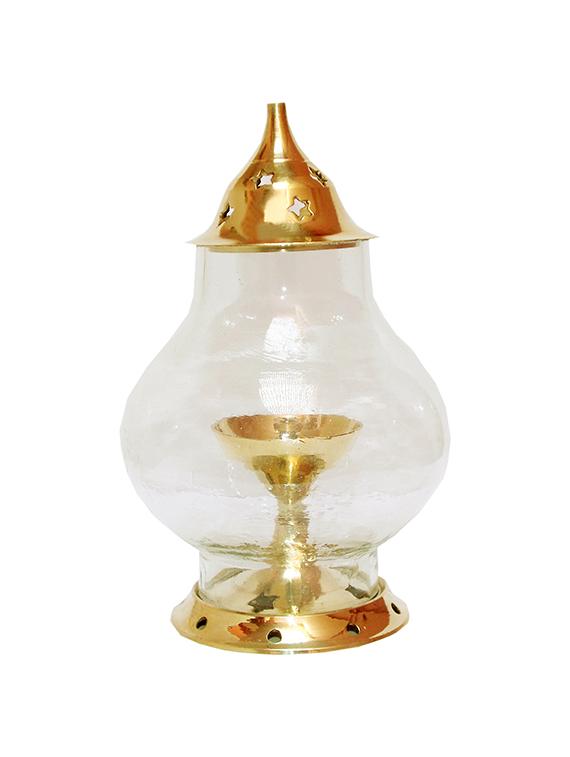 Decorate India small Brass Table Akhand diya 5.5 inch - 14905102 - Zoom Image - 1