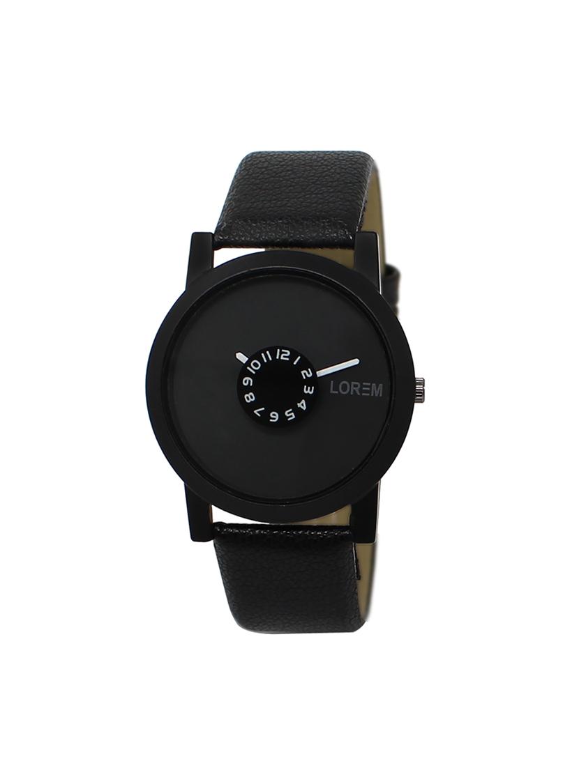 lorem analog attractive black dial men's watch - 14905114 - Zoom Image - 1
