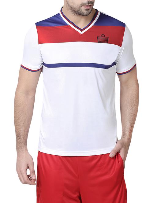 white color block tshirt - 14905386 - Very Small Image - 1