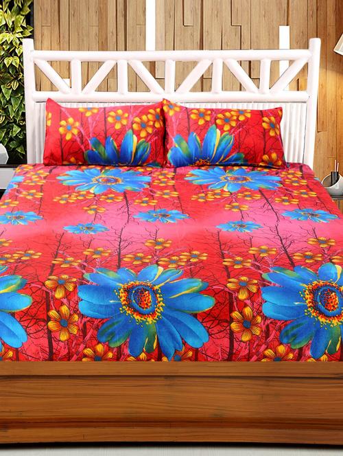 3D Printed Double bedsheet with 2 Pillow Covers - 14905550 - Standard Image - 1