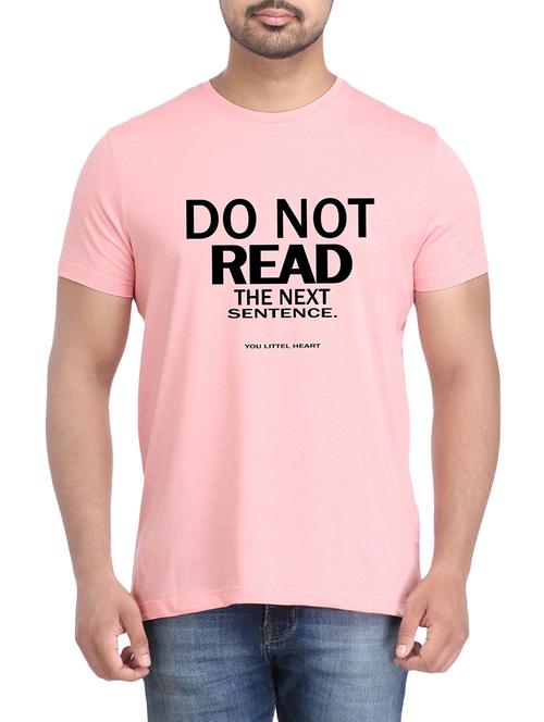 pink cotton chest print tshirt - 14905570 - Standard Image - 1