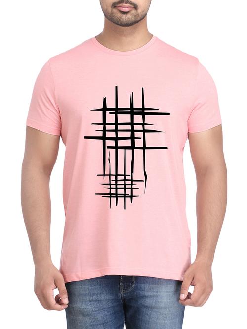 pink cotton chest print tshirt - 14905577 - Standard Image - 1