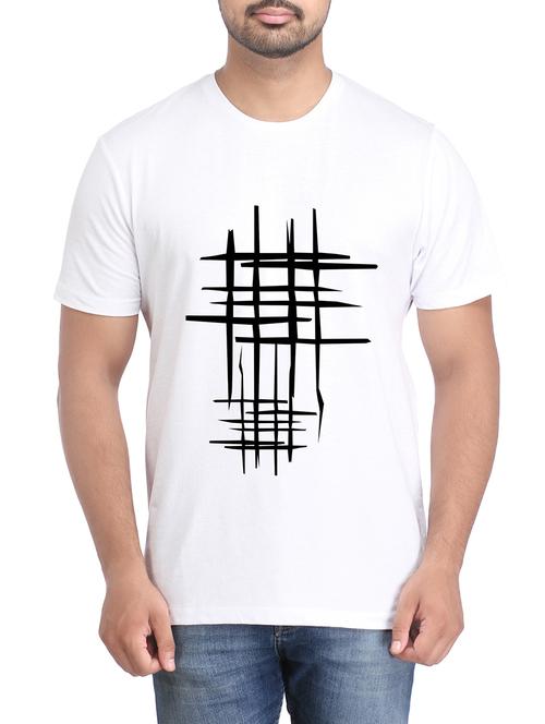 white cotton chest print tshirt - 14905578 - Very Small Image - 1