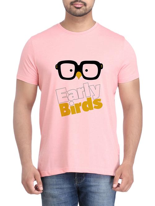 pink cotton chest print tshirt - 14905591 - Standard Image - 1
