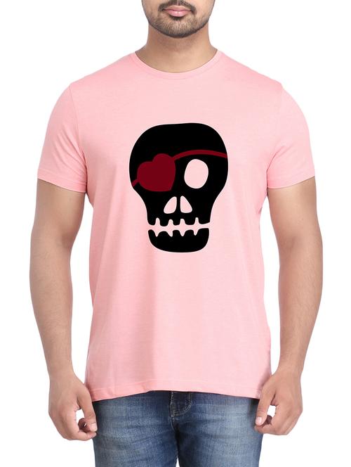 pink cotton chest print tshirt - 14905598 - Standard Image - 1