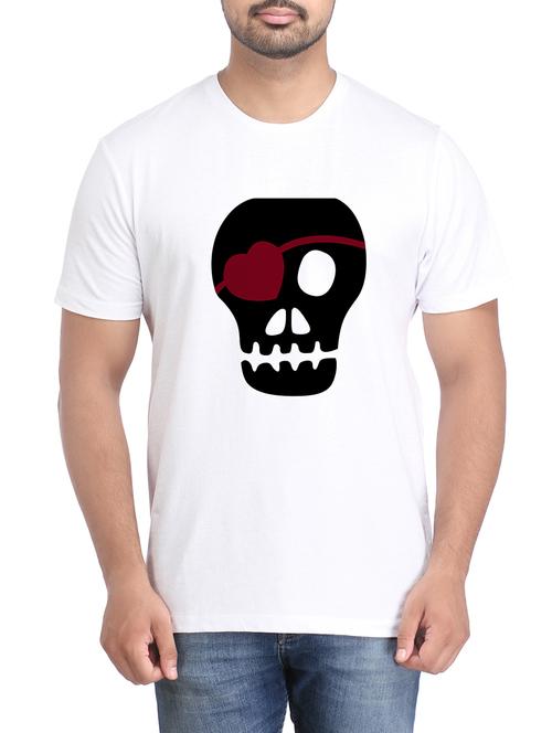 white cotton chest print tshirt - 14905599 - Standard Image - 1