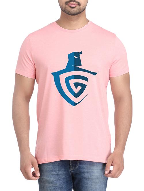 pink cotton chest print tshirt - 14905605 - Standard Image - 1