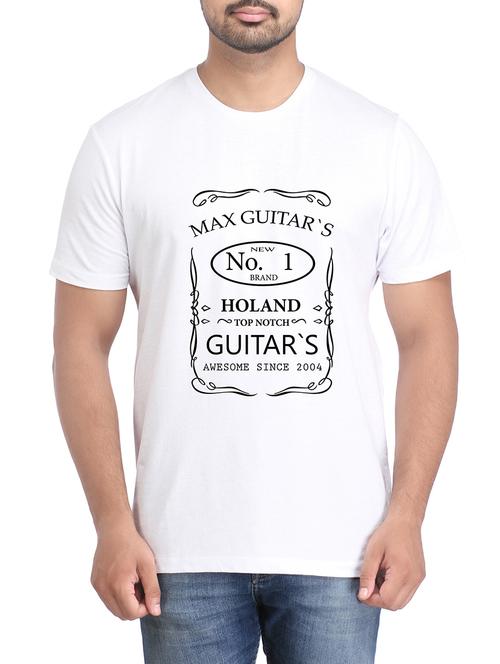 white cotton chest print tshirt - 14905613 - Standard Image - 1