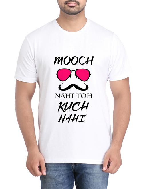 white cotton chest print tshirt - 14905634 - Standard Image - 1