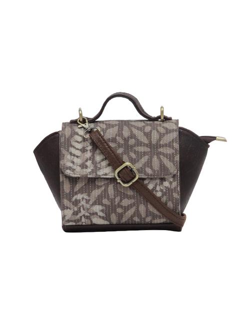 brown cotton regular sling bag - 14905646 - Standard Image - 1
