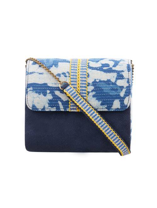 blue cotton regular sling bag - 14905651 - Standard Image - 1