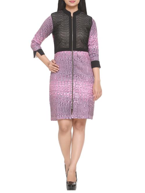 purple printed sheath dress - 14905673 - Standard Image - 1