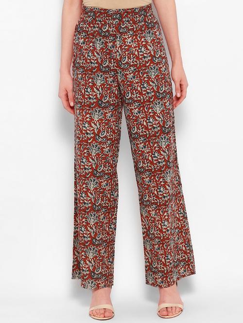 multi colored cotton palazzo - 14905938 - Standard Image - 1