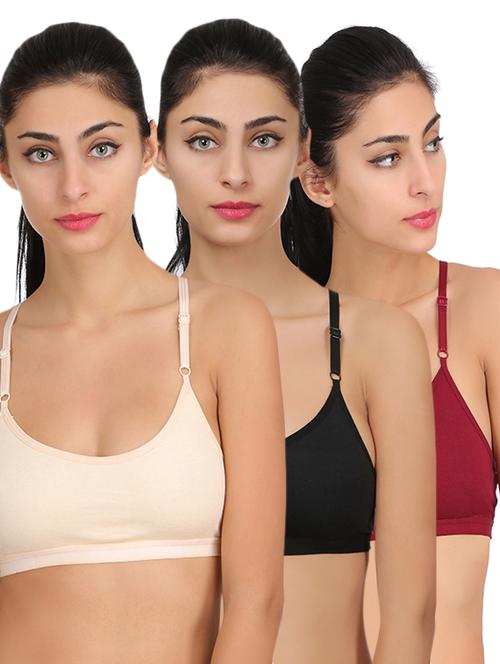 set of 3 multi colored sports bra - 14907028 - Very Small Image - 1