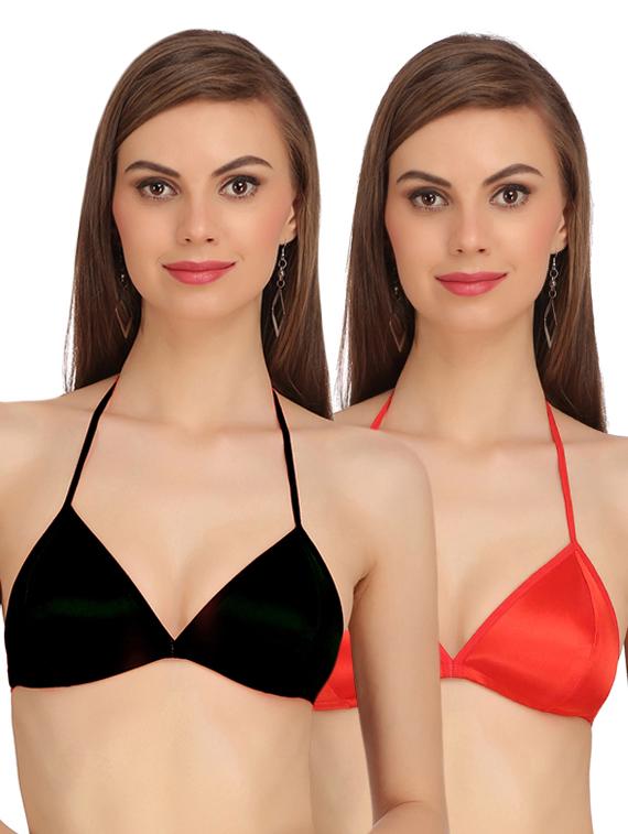 set of 2 multi colored plunge bra - 14907038 - Zoom Image - 1