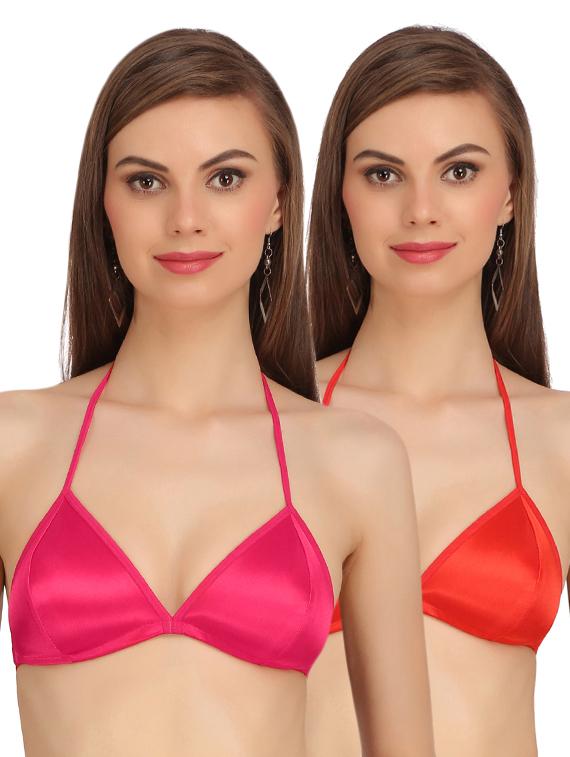 set of 2 multi colored plunge bra - 14907041 - Zoom Image - 1