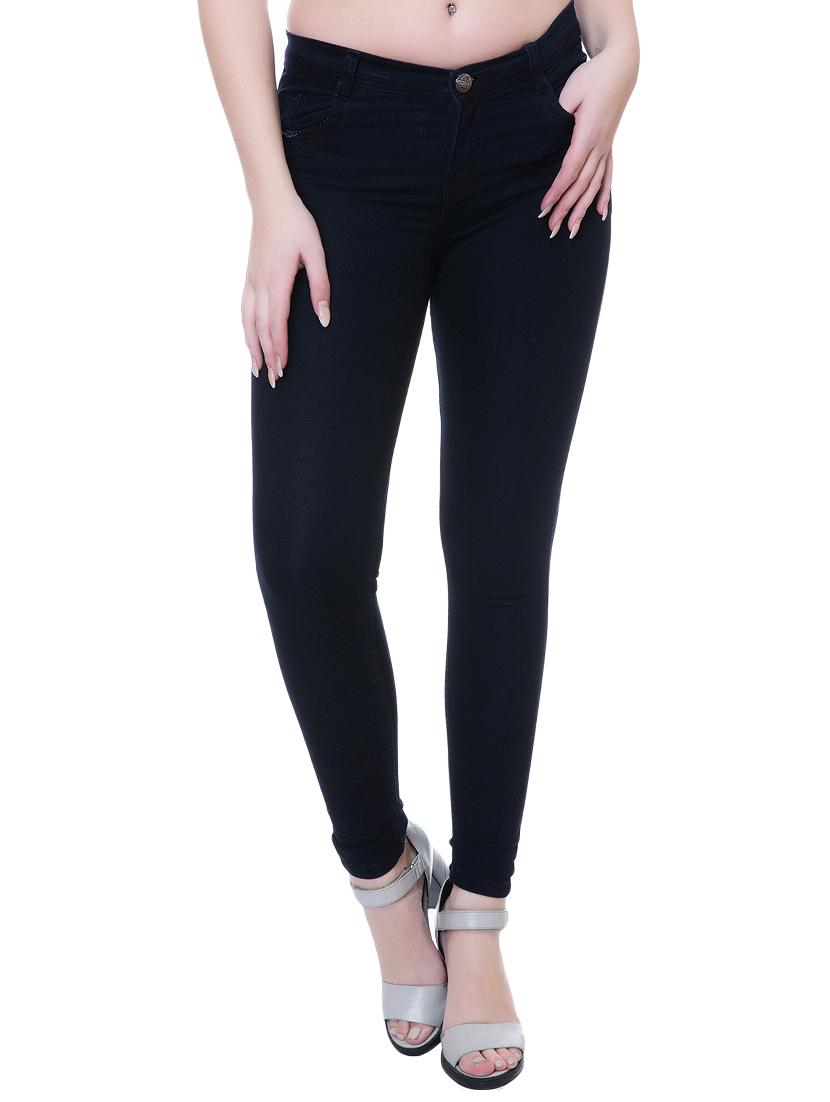 solid black denim jeans - 14907276 - Zoom Image - 1