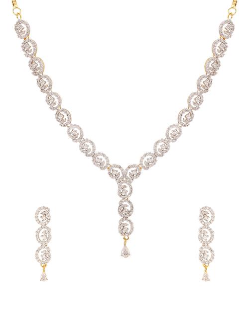 gold brass necklace & earrings - 14907376 - Very Small Image - 1