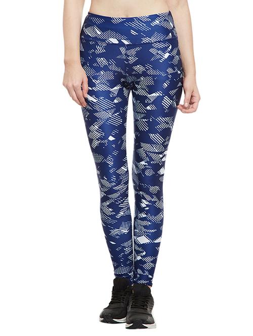 blue printed track pant - 14907399 - Very Small Image - 1