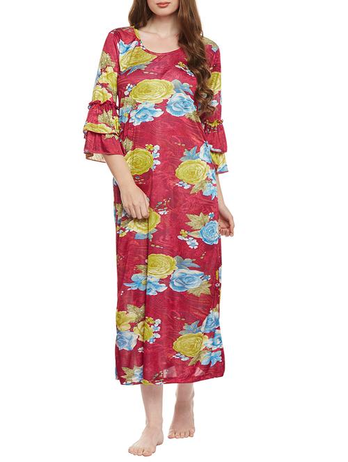 multi colored nightwear gown - 14907425 - Standard Image - 1