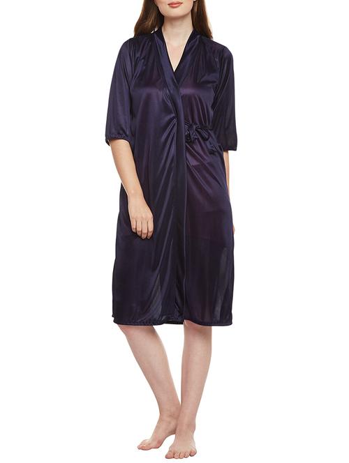 multi colored nighty with robe - 14907427 - Standard Image - 1