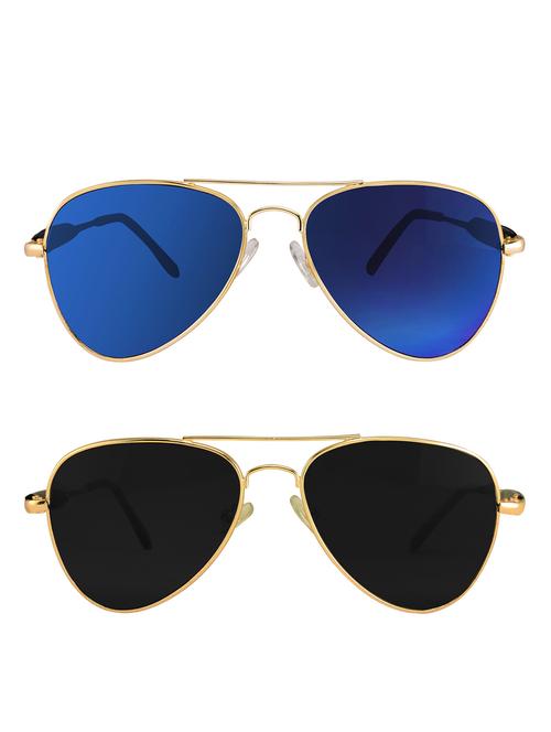 Amour-Propre Multicolor Aviator Sunglass For Unisex (AM_CMB_LP_1043) - 14907593 - Standard Image - 1