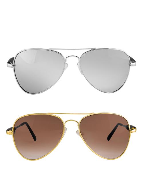 Amour-Propre Multicolor Aviator Sunglass For Unisex (AM_CMB_LP_1059) - 14907609 - Standard Image - 1