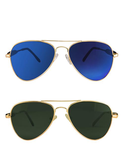 Amour-Propre Multicolor Aviator Sunglass For Unisex (AM_CMB_LP_1061) - 14907611 - Standard Image - 1