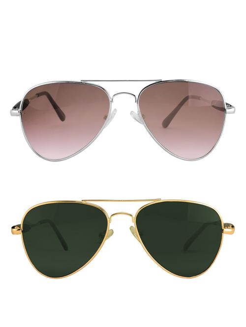 Amour-Propre Multicolor Aviator Sunglass For Unisex (AM_CMB_LP_1068) - 14907618 - Standard Image - 1