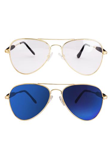 Amour-Propre Multicolor Aviator Sunglass For Unisex (AM_CMB_LP_1072) - 14907622 - Very Small Image - 1