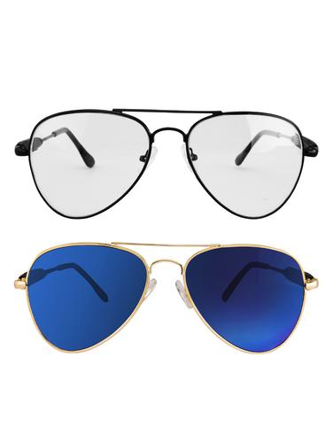 Amour-Propre Multicolor Aviator Sunglass For Unisex (AM_CMB_LP_1075) - 14907625 - Very Small Image - 1