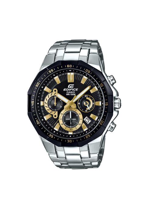 Casio Black Dial Chronograph Watch For Men - EX407 - 14908048 - Very Small Image - 1