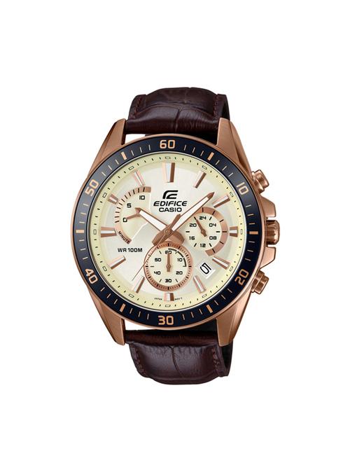 Casio Beige Dial Chronograph Watch For Men - EX359 - 14908049 - Very Small Image - 1
