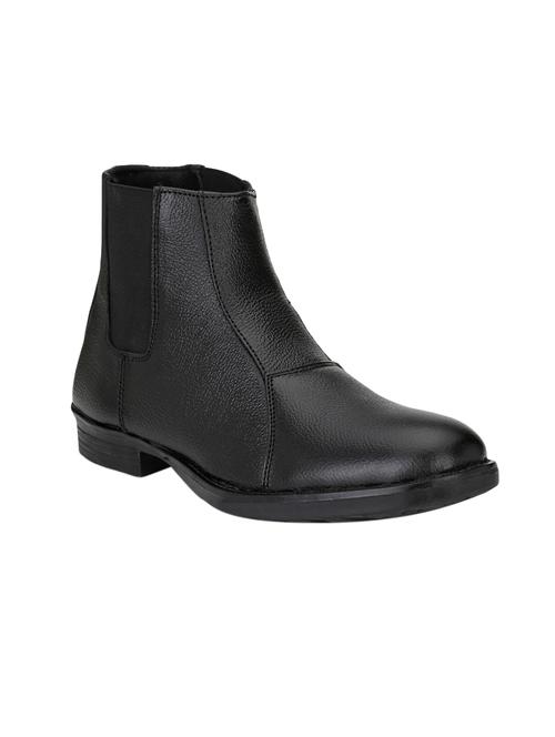 black Leather slip on boot - 14908058 - Very Small Image - 1
