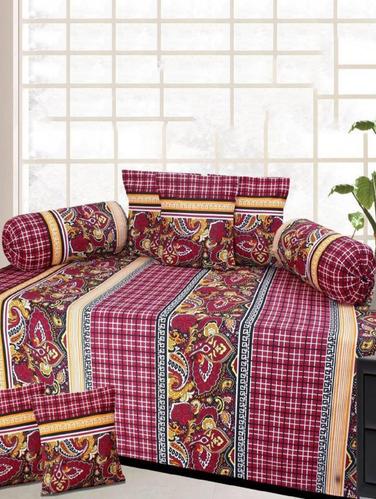 Set of 8 Cotton Diwan Set - 14908169 - Very Small Image - 1