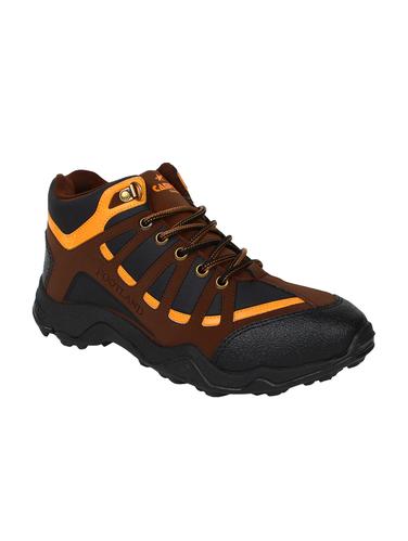brown Leatherette trekking shoe - 14908185 - Very Small Image - 1