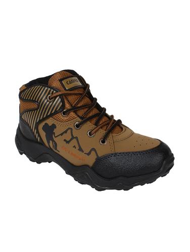 brown Leatherette trekking shoe - 14908186 - Very Small Image - 1