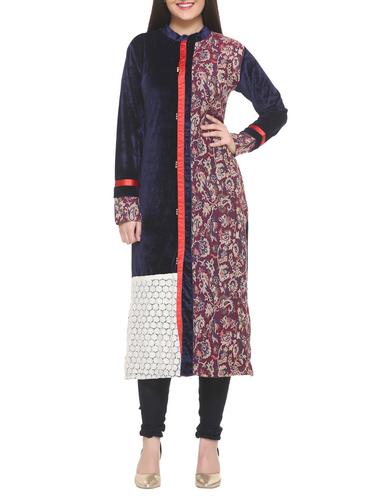 blue wool woolen kurta - 14908255 - Very Small Image - 1