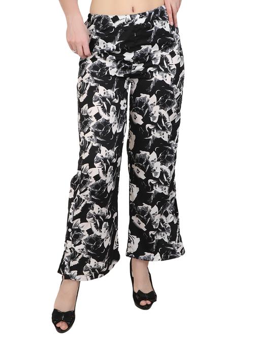 Black printed palazzo - 14908801 - Standard Image - 1