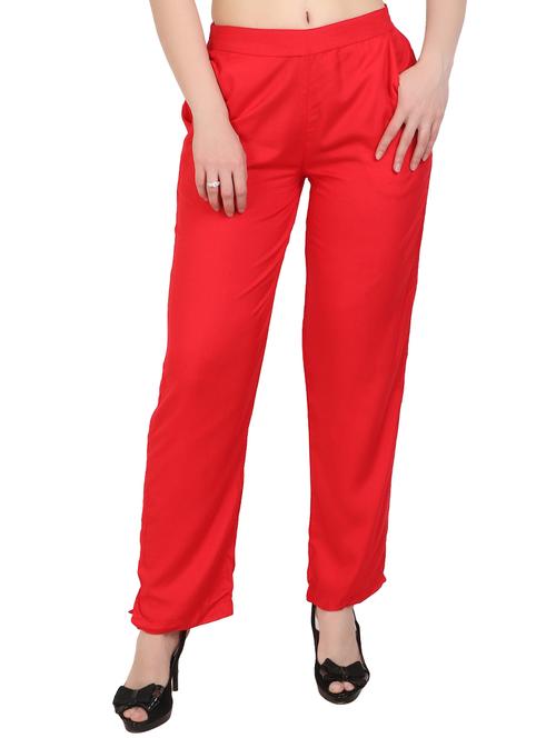 red solid palazzo - 14908804 - Very Small Image - 1