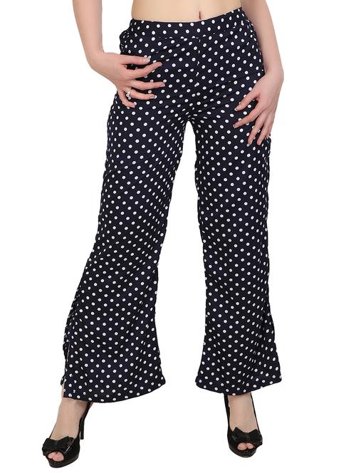 Black polka dotted palazzo - 14908807 - Standard Image - 1