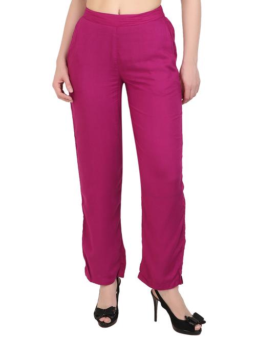 Purple solid palazzo - 14908809 - Standard Image - 1